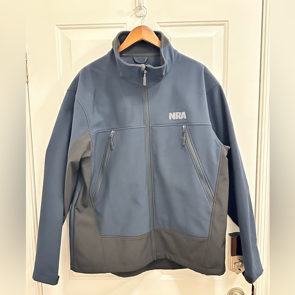 NRA National Rifle Assoc. Full Zip Fleece Lined Jacket Navy/Black Men’s XL